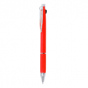 Długopis, wielokolorowy wkład, ołówek mechaniczny - czerwony