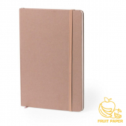 Notatnik A5 z kartonu z recyklingu i papieru z owoców - brązowy