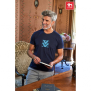 THC LUANDA. T-shirt męski z bawełny rurkowej - Pastelowy żółty - XS