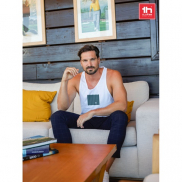 THC IBIZA WH. Męska bawełniana koszulka na ramiączka - Biały - S