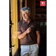 THC ADAM. Męska bawełniana koszulka polo z krótkim rękawem - Pomarańczowy - XL