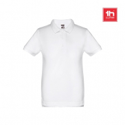 THC ADAM KIDS WH. Koszulka polo z krótkim rękawem dla dzieci (unisex). Kolor biały - Biały - 4