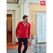 THC SKOPJE. Męska kurtka z kapturem z tafty 300T - Granatowy - L