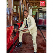 THC BRATISLAVA. Kurtka unisex z bawełny i elastanu - Szary - M