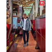 THC ASTANA. Wyściełana kurtka poliestrowa (unisex) - Szary - L