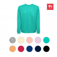 THC COLOMBO. Bluza (unisex) z włoskiego materiału frotte bez zapięcia - Koralowy pomarańcz - L