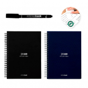 STARTER KIT INFINITE PLANNER A5. Zestaw zawiera „Infinite Diary”, zestaw do czyszczenia, marker i uchwyt na marker - Czarny