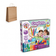 Crayon Factory Kit IV. Gra edukacyjna dostarczana z papierową torebką prezentową (115 g/m²) - Naturalny