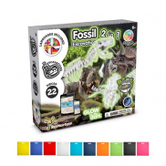 2 in 1 Fossil Excavation Kit IV. Gra edukacyjna dostarczany z torebką prezentową z włókniny (80 g/m²) - Pomarańczowy