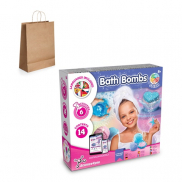 Bath Bombs Kit III. Gra edukacyjna dostarczana z papierową torebką prezentową (115 g/m²) - Naturalny