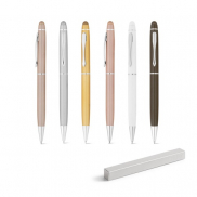 JULIE. Aluminium z recyklingu (100% RAL) długopis z końcówką dotykową - Satynowy złoty