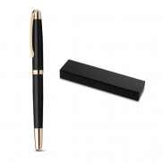 EZEKIEL ROLLER. Metalowy roller ze złotymi akcentami - Czarny