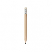 BARTER. Mini ołówek z gumką, twardość HB - Jasny naturalny