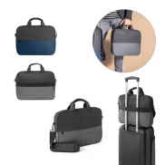 GENOA. Wyściełana torba na laptopa z recyklingowanego poliestru 600D o wysokiej gęstości 15” - Szary