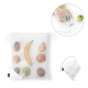 BOLZANO. Składana torba wykonana z siatki i poliester z recyklingu 190T (100% rPET) - Biały