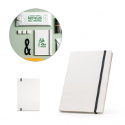 MILKY. Notatnik A5 wykonany z kartonów po mleku pochodzących z recyklingu z kartkami w linie - Czarny