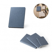 COFFEEPAD RIGID. Notatnik A5 z twardą okładką wykonany z odpadów z łusek kawy (65%) - Granatowy