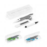 GEOM. Zestaw szkolny do geometrii z pudełkiem z PP - Jasno zielony