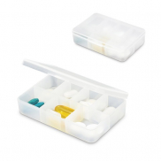 JIMMY. Pudełko na tabletki z 7 przegródkami - Biały