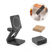 BROGLIE. Superszybka bezprzewodowa ładowarka magnetyczna 3 w 1 o mocy 15 W wykonana w ABS pochodzącego z recyklingu (100% rABS) 