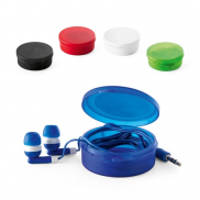 GERMAIN. Słuchawki douszne z 1.2-metrowym kablem ABS - Czerwony