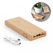 KOHN. Power bank 5.000 mAh z bambusa - Naturalny
