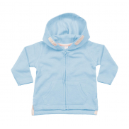 Dziecięca bluza z kapturem - dusty blue organic