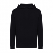 Lekka bluza z kapturem Iqoniq Rila, bawełna z recyklingu - czarny - XXS