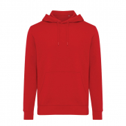 Lekka bluza z kapturem Iqoniq Rila, bawełna z recyklingu - czerwony - XXS