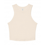 Tank Top Micro Rib Racer - solid natural blend