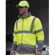 Mikropolar z odblaskowymi pasami - fluo orange/grey