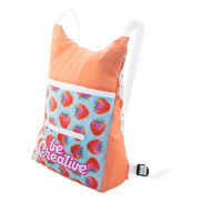 Personalizowany składany plecak RPET - biały