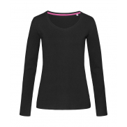 Stretch-T Long Sleeve for women - black opal