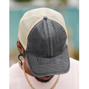 Czapka z daszkiem Vintage Trucker - vintage denim/stone