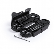 Zestaw narzędzi 'motocykl' 21 el., latarka 4 LED - czarny