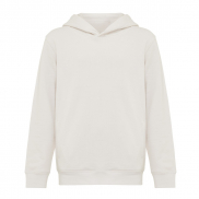 Dziecięca bluza z kapturem i kieszeniami Iqoniq Yengo z bawełny z recyklingu - biały