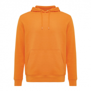 Lekka bluza z kapturem Iqoniq Rila, bawełna z recyklingu - pomarańczowy - L