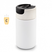 Kubek termiczny 400 ml Air Gifts z ceramiką | Nabila - biały