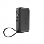 Ładowarka 2 w 1, power bank do laptopa 10000 mAh, 65W Eureka - czarny