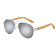 Okulary przeciwsłoneczne, etui z mikrofibry w komplecie - szary