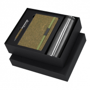 Zestaw upominkowy, termos 500 ml, notatnik ok. A5, długopis, pudełko podarunkowe - zielony