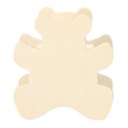 Drewniana skarbonka 'zwierzątko' do kolorowania, kredki - drewno