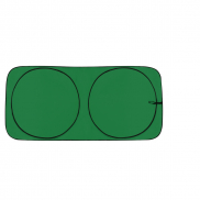 Osłona przeciwsłoneczna do samochodu, składana - zielony