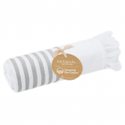 Ręcznik z bawełny z recyklingu - szary