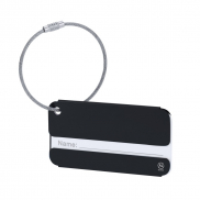 Zawieszka do bagażu z aluminium z recyklingu - czarny