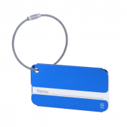 Zawieszka do bagażu z aluminium z recyklingu - niebieski