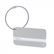 Zawieszka do bagażu z aluminium z recyklingu - srebrny