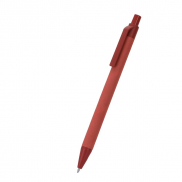 Długopis z kartonu z recyklingu i słomy pszenicznej - czerwony