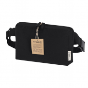 Saszetka zapinana w pasie z płótna z recyklingu - czarny