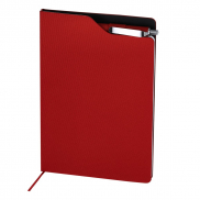 Notatnik ok. A5 z długopisem - czerwony